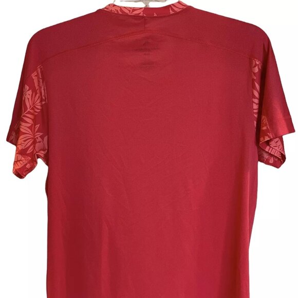 Tommy Bahama Mesh Tech Crew Neck T-Shirts Size S $37 Red Tropic Print - Picture 4 of 7